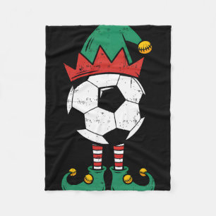 Cobertor De Velo Elfo do Futebol Natal Divertido Xmas Elfo Amante d