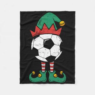 Cobertor De Velo Elfo do Futebol Natal Divertido Xmas Elfo Amante d