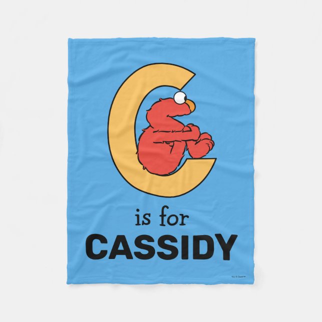 Cobertor De Velo Elmo Alphabet | C Laranja (Frente)