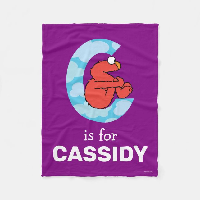 Cobertor De Velo Elmo Alphabet | C Nuvens (Frente)