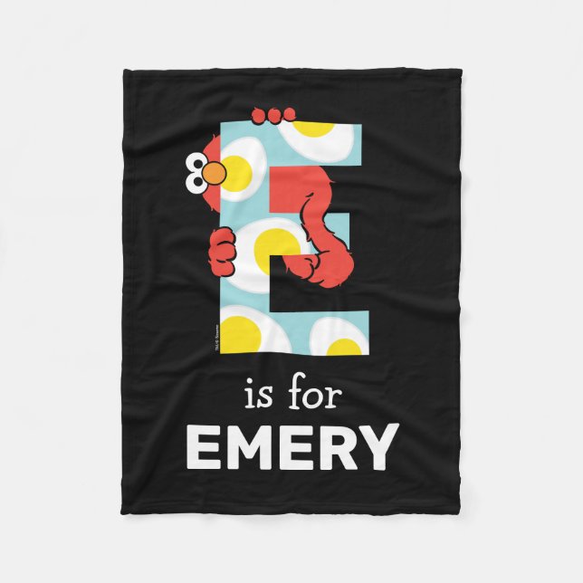 Cobertor De Velo Elmo Alphabet | E Ovos (Frente)