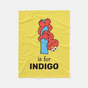 Cobertor De Velo Elmo Alphabet   I Azul