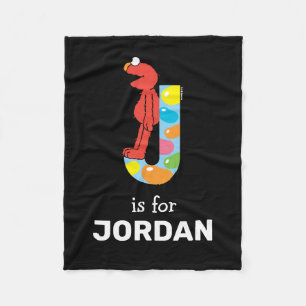 Cobertor De Velo Elmo Alphabet   J Jelly Bean