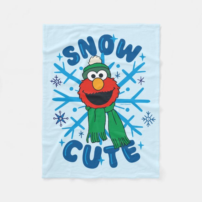 Cobertor De Velo Elmo Snow Cute (Frente)