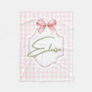 Cobertor De Velo Eloise Baby Nursery Arco&Gingham Personalizado