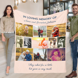 Cobertor De Velo Em Adorável Memória Blush Pink Photo Collage