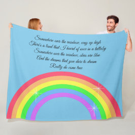 Cobertor De Velo Em Algum Lugar Sobre O Arco-Íris