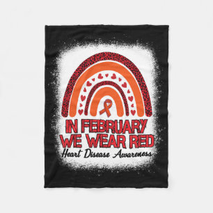Cobertor De Velo Em fevereiro Vestimos Red Leopard Rainbow Bleached