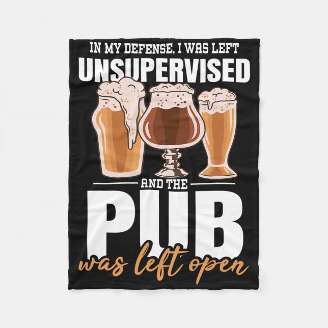 Cobertor De Velo Em minha defesa eu fui deixado sem supervisão Pub  (Frente)