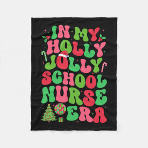 Cobertor De Velo Em Minha Holly Xmas Jolly School Nurse Era Natal