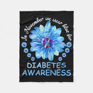 Cobertor De Velo Em novembro Vestimos Diabetes Azuis