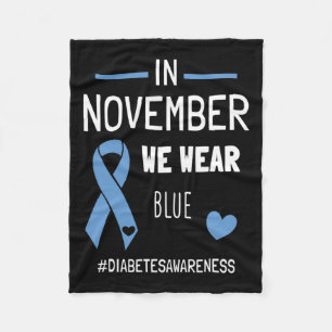 Cobertor De Velo Em novembro Vestimos Diabetes Azul Tipo 1