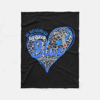 Cobertor De Velo Em novembro Vestimos Diabetes Leopardo Azul