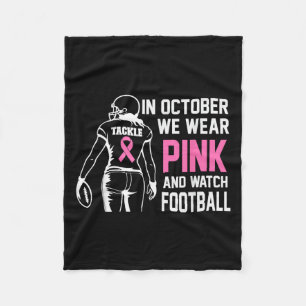Cobertor De Velo Em Outubro Nós Usamos Futebol Rosa Câncer de Mama