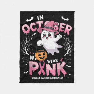 Cobertor De Velo Em outubro Vestimos Camisa Rosa Ghost Cancer