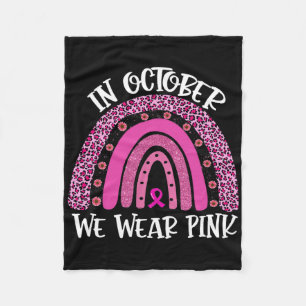 Cobertor De Velo Em outubro, Vestimos Cancer rosa-arco-íris no