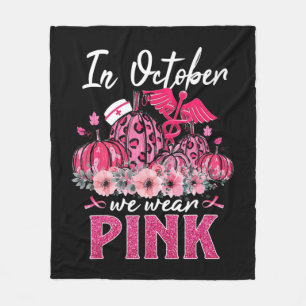Cobertor De Velo Em outubro Vestimos Enfermeira Rosa A Vida Pumpkin