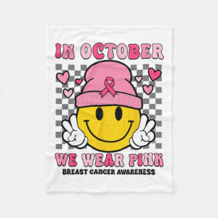 Cobertor De Velo Em outubro Vestimos Fita Rosa Ghost Halloween Bre