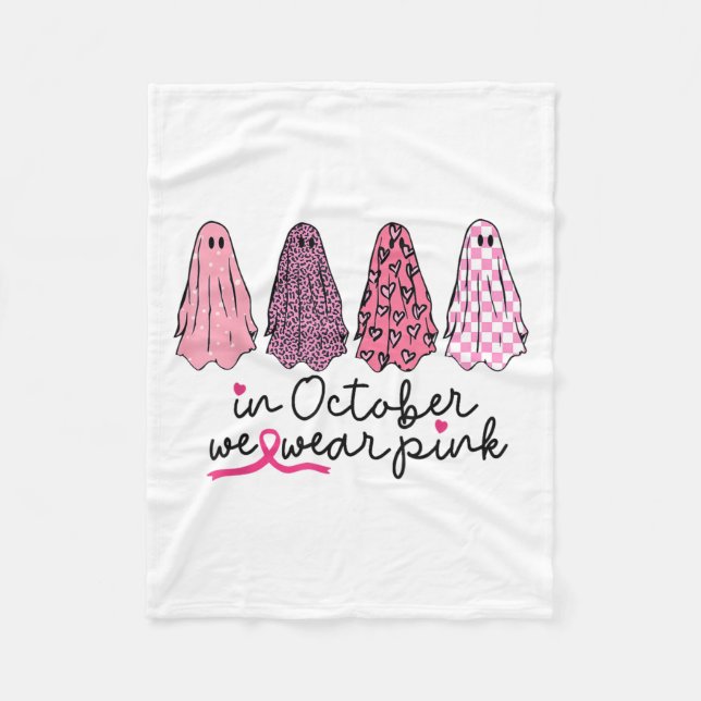 Cobertor De Velo Em outubro Vestimos Nk Ghost Boo Halloween Breve C (Frente)