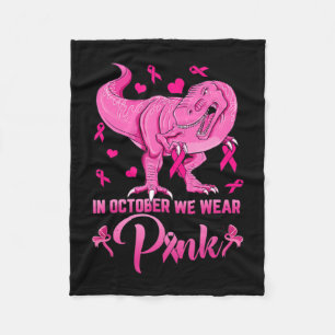 Cobertor De Velo Em outubro, Vestimos O Cancer Da Mama De Dinossaur