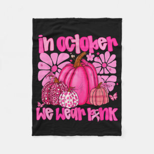 Cobertor De Velo Em outubro, Vestimos O Cancer De Mama Rosa-Pumpkin
