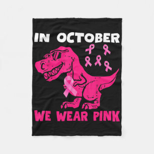 Cobertor De Velo Em outubro Vestimos O Cancer Rosa Trex Dino Ki