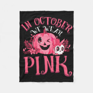 Cobertor De Velo Em outubro, Vestimos O Pink Breu Cancer Pumpkin Ha