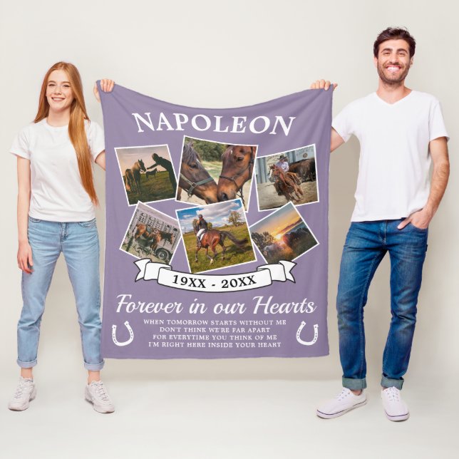 Cobertor De Velo Em Roxo de Cavalo de Memória Amante (In Situ)