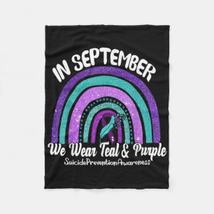 Cobertor De Velo Em Setembro Nós Usamos Azul-petróleo & Arco-íris R