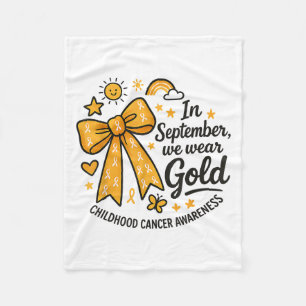 Cobertor De Velo Em setembro Vestimos o Cancer de infância Dourada 