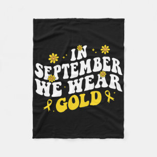 Cobertor De Velo Em setembro Vestimos o Cancer Dourado da Infância