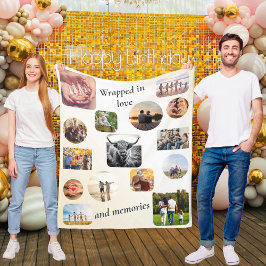 Cobertor De Velo Embalado em Amar e Memórias Colagem Fotográfica An