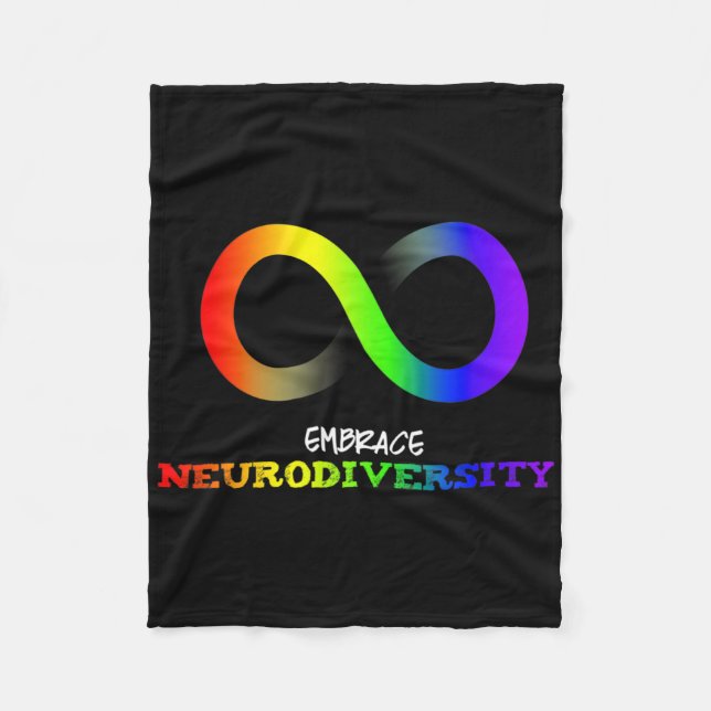 Cobertor De Velo Embarcar Neurodiversity Autism Asd Adhd Rainbow In (Frente)