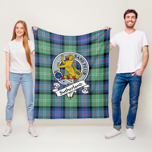 Cobertor De Velo Emblema Antigo Clan Sutherland Tartan Plaid (In Situ)