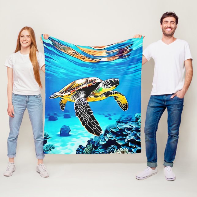 Cobertor De Velo Embraço do Oceano: Viagem da Tartaruga do Mar (In Situ)