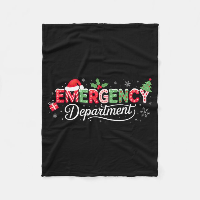 Cobertor De Velo Emergency Department Christmas Santa Er  (Frente)