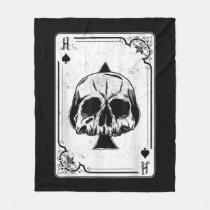 Cobertor De Velo Emo Gothic e Punk Ace do jogo de pôquer do Spades
