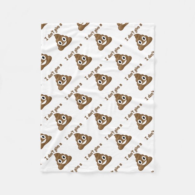 Cobertor De Velo Emoji dá um Poo (Frente)