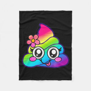 Cobertor De Velo Emoji Op Arco-Íris Unicórnio Bonito O Flor Bobo