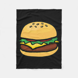 Cobertor De Velo Emoticon de Cheeseburger Hambúrguer Queijo Bbq 