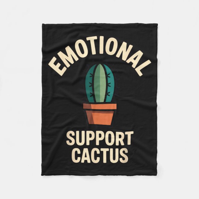 Cobertor De Velo Emotional Suprt Cactus Funny Succulent Humor Outfi (Frente)