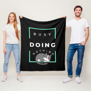 COBERTOR DE VELO EMPRESA DE GATO ENGRAÇADO NÃO FAZENDO NADA