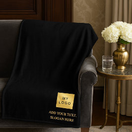 Cobertor De Velo Empresa de luxo com logotipo corporativo de ouro n