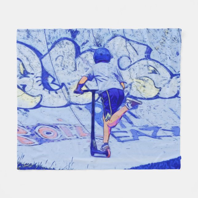 Cobertor De Velo Empurrando - Patinete Stunt Rider (Frente (Horizontal))