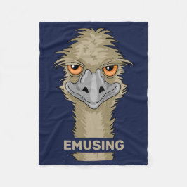 Cobertor De Velo Emusing Funny Emu Pun