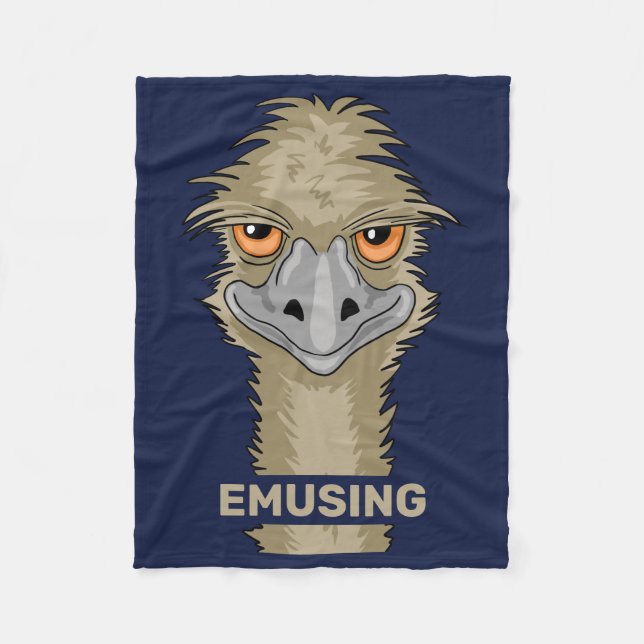 Cobertor De Velo Emusing Funny Emu Pun (Frente)