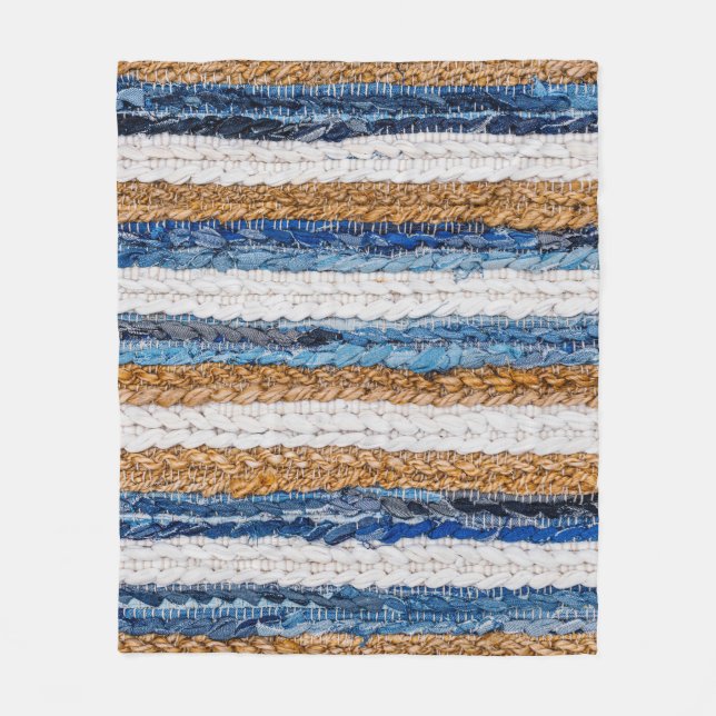 Cobertor De Velo Encaixe: tapete de jeans reciclados. (Frente)