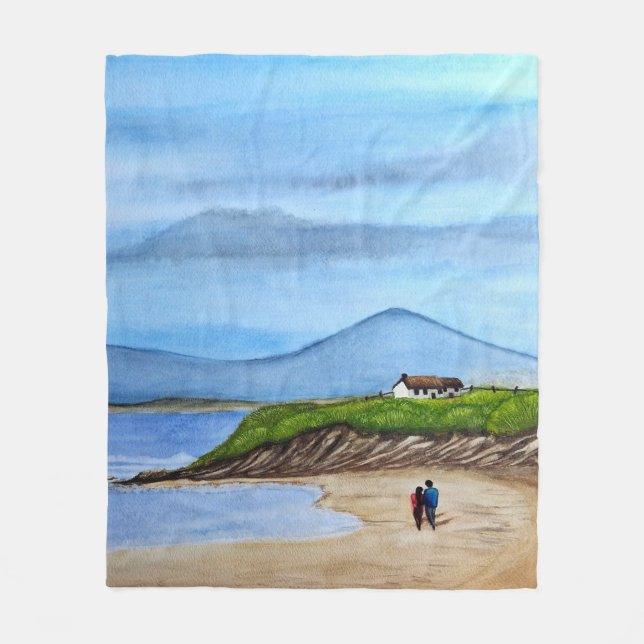 Cobertor De Velo Encantando Bluff pelo mar (Frente)