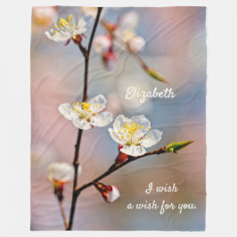 Cobertor De Velo Encantando Flores Apricot Japonesas