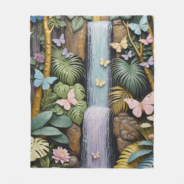 Cobertor De Velo Enchanted Falls Oasis (Frente)